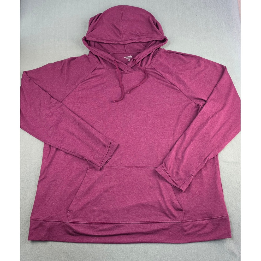 Old Navy Active Go Dry Hoodie Womens XXL Pullover Thumbhole - Picture 1 of 7